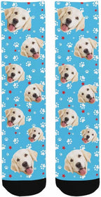 Artsadd Personalized Christmas Pajama Pants Socks for Men Custom Photo Pajama Bottoms for Men S-XXL