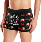 M YESCUSTOM Custom Faces Funny Short Briefs Gift for Husband Underwear