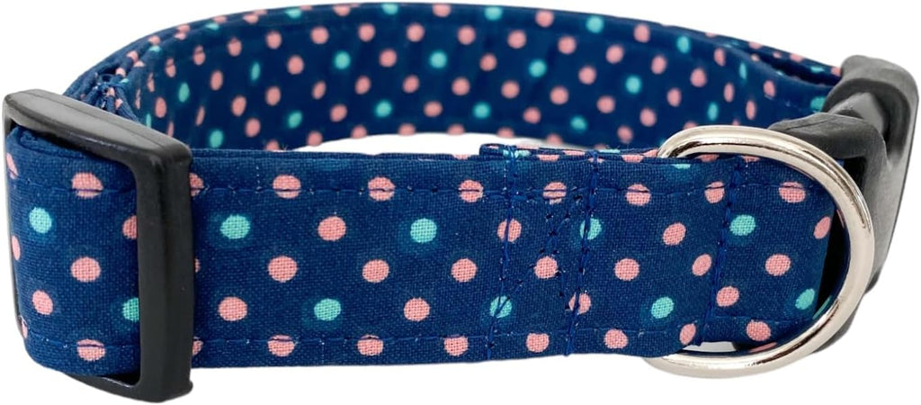 Blue Polka Dots Dog Collar (X-Small)