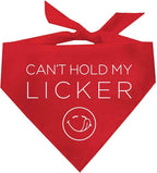 Can’t Hold My Licker Funny Drooler Dog Bandana (Red, OS 1118)