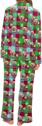 Artsadd Personalized Pajamas with Faces for Women Men Custom Christmas Pajamas Gifts for Family Couple, Funny Photo Pjs