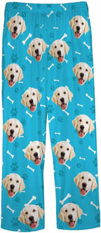 MyPupSocks Custom Pajama Pants for Pet Lover, Personalized Photo Face Printed Pajama Bottoms Sleepwear with Pockets