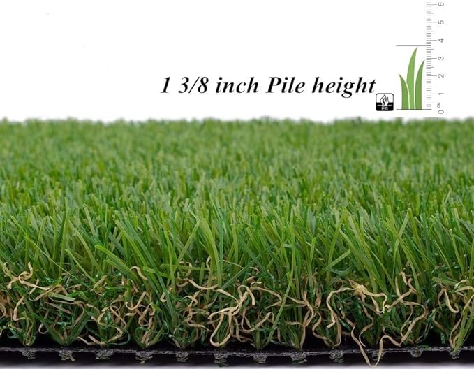 ALTRUISTIC Artificial Grass 14FTX66FT(924 Square Feet), Realistic Fake Grass Deluxe Turf Synthetic Thick Lawn Pet Turf, 1 3/8” Height, Outdoor Decor, Customized
