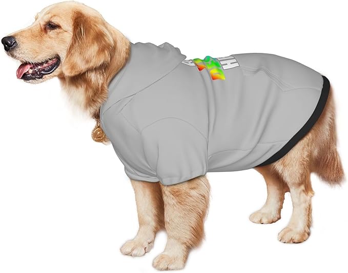 Custom Dog Hoodie with Text Photo, Personalized Pet Clothes Sweatshirt for Small/Medium/Large Dogs, Cats,M, Royal-Blue