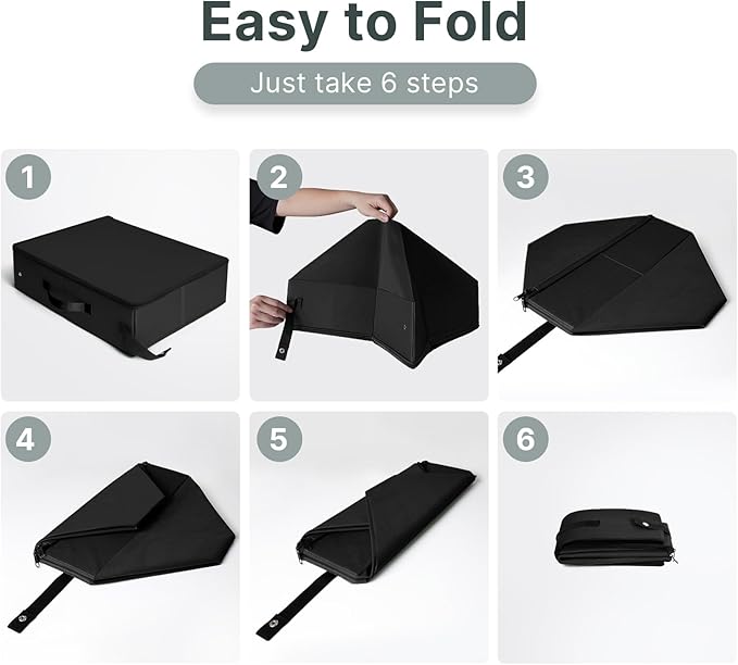 Portable Litter Box for Cats Kitten Foldable Travel Litter Box with Lid, Leak-Proof No Smell Easy to Carry, Clean and Store Easy for Car Travel, Hotle Stays and Road Trip 18x14x5.5 Inches