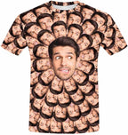 M YESCUSTOM Custom Funny Tshirts for Men Women Personalized Face Tshirt with Picture Customized Tee Gift for Dad Mom Husband