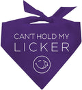 Can’t Hold My Licker Funny Drooler Dog Bandana (Purple, OS 1118)