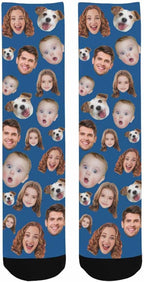 Artsadd Custom Face Socks for Women Men Cat Dog Lovers, Customized Unisex Funny Crew Sock Gifts
