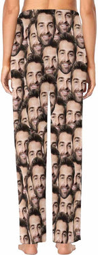 Custom Face Pajamas Pants Personalized Sleepwear Bottoms for Women XS-XXL