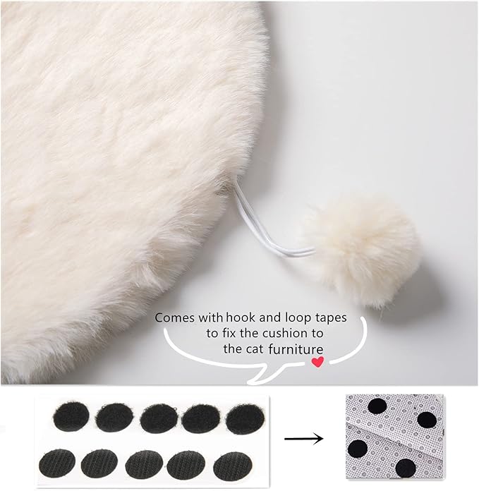 SHENGOCASE 2-Pack 12" x 22" Faux Rabbit Fur Pet Bed Mats, Non-Shedding and Non-Deforrable