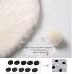 SHENGOCASE 2-Pack 16" x 23.6" Faux Rabbit Fur Cat Dog Bed Cushion, Soft and Non-Shedding