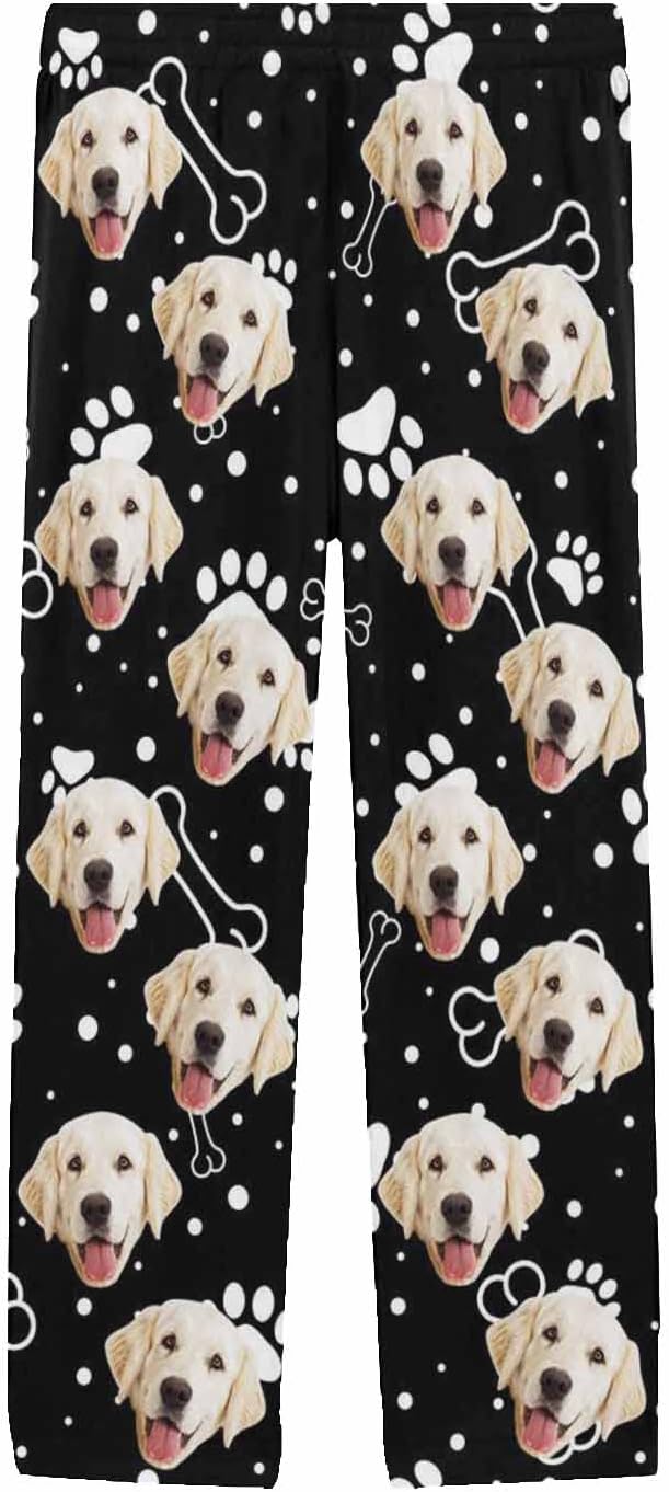 MyPupSocks Personalized Face Pajamas Pants Photo Pajama Bottoms for Men S-XXL
