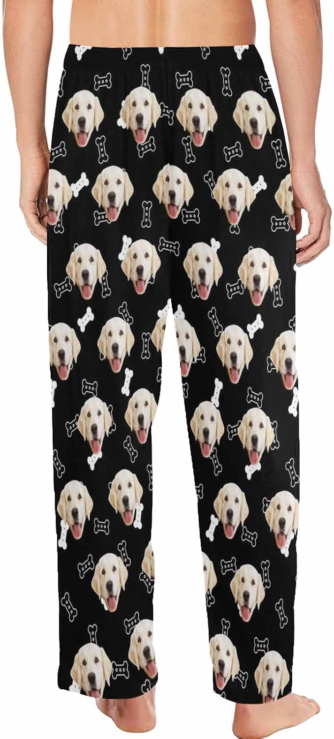 MyPupSocks Customized Face Pajamas Pants Photo Pajama Bottoms for Men S-XXL