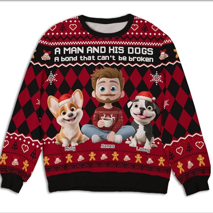 Wrappiness A Girl And Her Dog Christmas Sweatshirt - Cozy Unisex Fit Custom Shirt - Cute for Women Pet Lovers