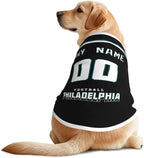 Philadelphia Custom Pet Jersey Dog Jersey Clothes Various Sizes Customized Any Name & Number for Small & Middle and Big Dogs