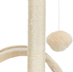 TRIXIE Vitoria 16.9-in Cat Tree for Kittens, Kitty Scratching Post, Sisal Covered Scratcher, Dangling Cat Toy, Beige