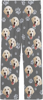 MyPupSocks Customized Face Pajamas Pants Photo Pajama Bottoms for Men S-XXL