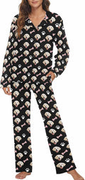 MyPupSocks Custom Face Pajamas for Women Set, Personalized Photo Long Sleepwear XS-XXL