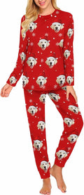MyPupSocks Custom Face Pajamas Sets for Women, Personalized Photo Sleepwear XS-XXL