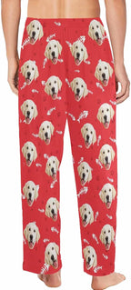 MyPupSocks Custom Pet Face Pajamas Pants Photo Pajama Bottoms for Men S-XXL