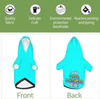 Custom Dog Hoodie Personalized Dog Sweatshirt, Dog Clothes for Small Dogs Customizable, Cyan, XXL, Ropa para Perros Pequeños Customized Pets Puppy Clothes, Personalized Gifts