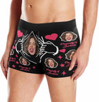 M YESCUSTOM Custom Faces Funny Short Briefs Gift for Husband Underwear