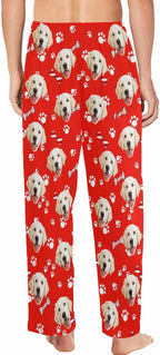 MyPupSocks Custom Pet Face Pajamas Pants Photo Pajama Bottoms for Men S-XXL