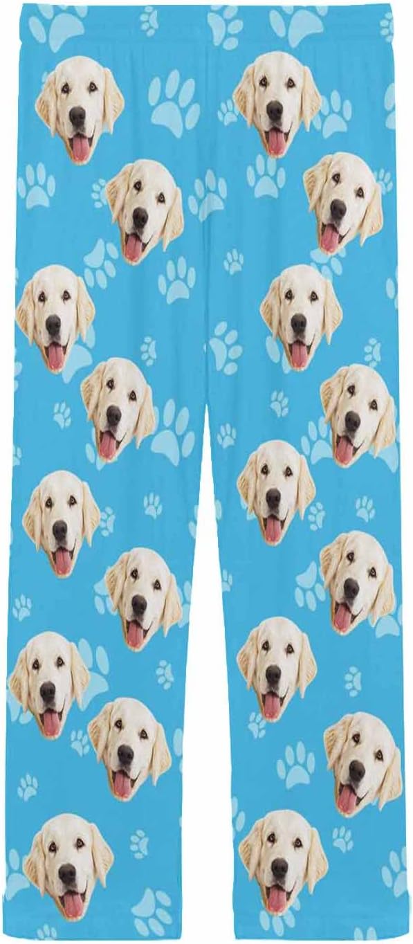 MyPupSocks Customized Face Pajamas Pants Photo Pajama Bottoms for Men S-XXL