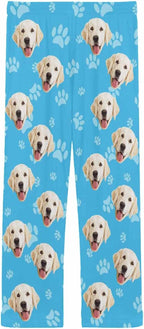 MyPupSocks Customized Face Pajamas Pants Photo Pajama Bottoms for Men S-XXL