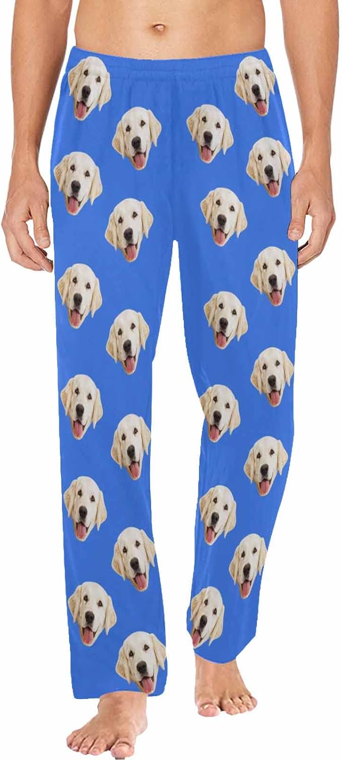 MyPupSocks Personalized Face Pajamas Pants Photo Pajama Bottoms for Men S-XXL