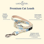 Lucy & Co. Sunshine and Daffodils Step-in Cat Harness and Leash Set Bundle, Reflective, Breathable & Adjustable Harness for Cats, Kittens & Small Dogs, Lightweight & Secure, Small