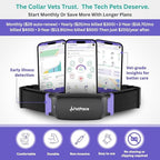 V3.0 Dog Health Monitor – AI Health Collar with 24/7 Vital Signs Tracks Pain GPS, Telehealth AskaVet & Share with Your Vet & Apple Watch Sync – Subscription Required (Medium)
