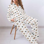 MyPupSocks Custom Face Pajamas for Women Set, Personalized Photo Long Sleepwear XS-XXL