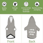 Personalized Chihuahua Dog Hoodie, Custom Pet Warm Sweatshirt Costume with Name Number Photo, Customize ID Clothes for Pupppy Kitten Dogs Cats, Grey, L
