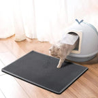 Cat Litter Mat, 30"X24" Large Double Layer Litter Trapping Mat, Waterproof/Urineproof, Easy to Clean Kitty Litter Mats for Floor, Scatter Control (Grey-1Pack)
