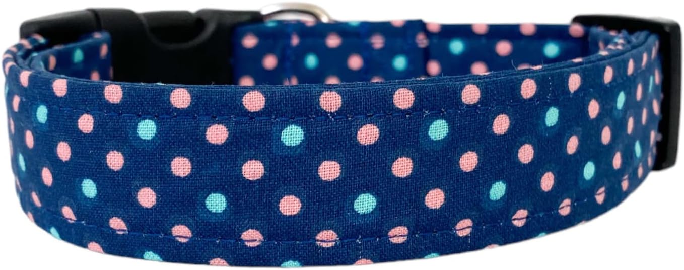 Blue Polka Dots Dog Collar (X-Small)