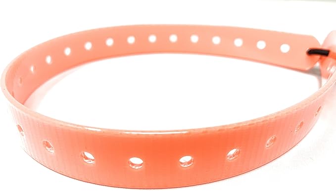 Replacement GPS eCollar with Adjustable Bungee, Multi-Hole Design, and Secure Toggle Closure for Small Dogs (Neon Orange, Small Neck)