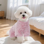 Plush Dog Pajamas Cute Warm Puppy Crown Pajamas Warm Kitten Winter Jumpsuit Clothes for Small Dogs Cats Girl(S)