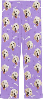 MyPupSocks Custom Pet Face Pajamas Pants Photo Pajama Bottoms for Men S-XXL
