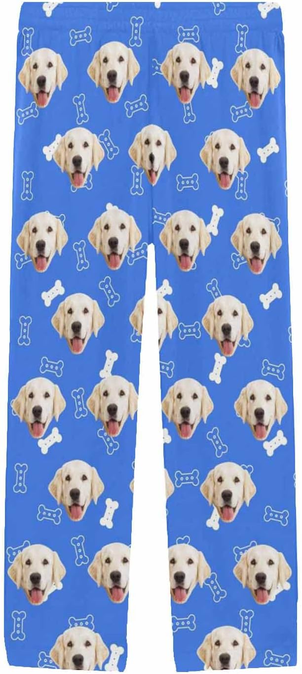 MyPupSocks Customized Face Pajamas Pants Photo Pajama Bottoms for Men S-XXL