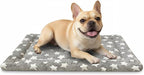 Dog Bed Mat, Dual-Sided Dog Crate Bed Mat - Ultra Soft & Machine Washable Kennel Pad for Small Dogs, All-Season Comfort Pet Bed for Crates, Travel, and Home, Star Gray, 24 x 16 Inch