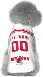 New York Dog Clothes Jersey Pet Jersey Customized Any Name & Number S-5XL for Small Middle and Big Dogs
