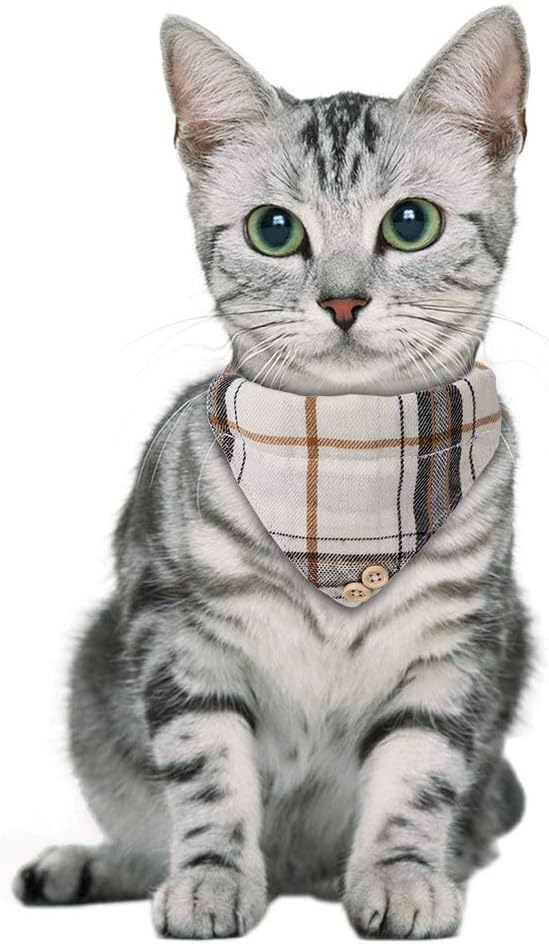 Faleela Breakaway Cat Collar with Bells - 2 Pack Cat Collar with Bells, Cat Collars with Bandana, Accessories for Pet Collars, Adjustable for Cats and Small Dogs