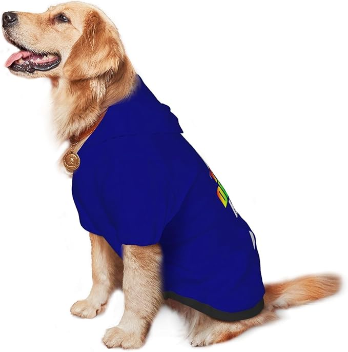 Personalized Pet Sweatshirt, Custom Dog Hooded with Pocket, Customize Hoodies for Dogs, Puppy, S, MediumPurple