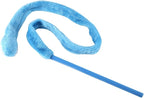 Cat Teaser Toy, Snake Shape Design with Silicone Material and 9.4 Inch Handle, Interactive Play Wand for Indoor Cats and Kittens, Green Pink Blue Color Options (Mixed Colors)