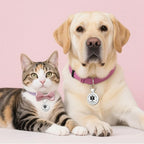 ESA Dog Tag, QR Code Dog Tag, Modifiable Free Pet Online Profile, Scannable QR Code, Scan QR Send Instant Location Alert Email, Silicone Lightweight ID Tag for Dog and Cat (White, Small)