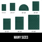 GORILLA GRIP Cat Litter Box Mat, 47x35, Water Resistant, US Designed Kitty Litter Trapping Mats, Easy to Clean, Scatter Control, Less Mess and Clean Floors, Kitten Supplies for Indoor Cats, Dark Green