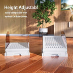 Plastic Inclined Steps Assist in Using Various Sizes of cat Litter Boxes. Plastic Large cat Litter Boxes Inclined Steps are Non Stick，Height Adjustable，Easy to Clean(White, Small)
