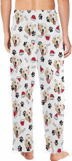 MyPupSocks Custom Pet Face Pajamas Pants Photo Pajama Bottoms for Men S-XXL