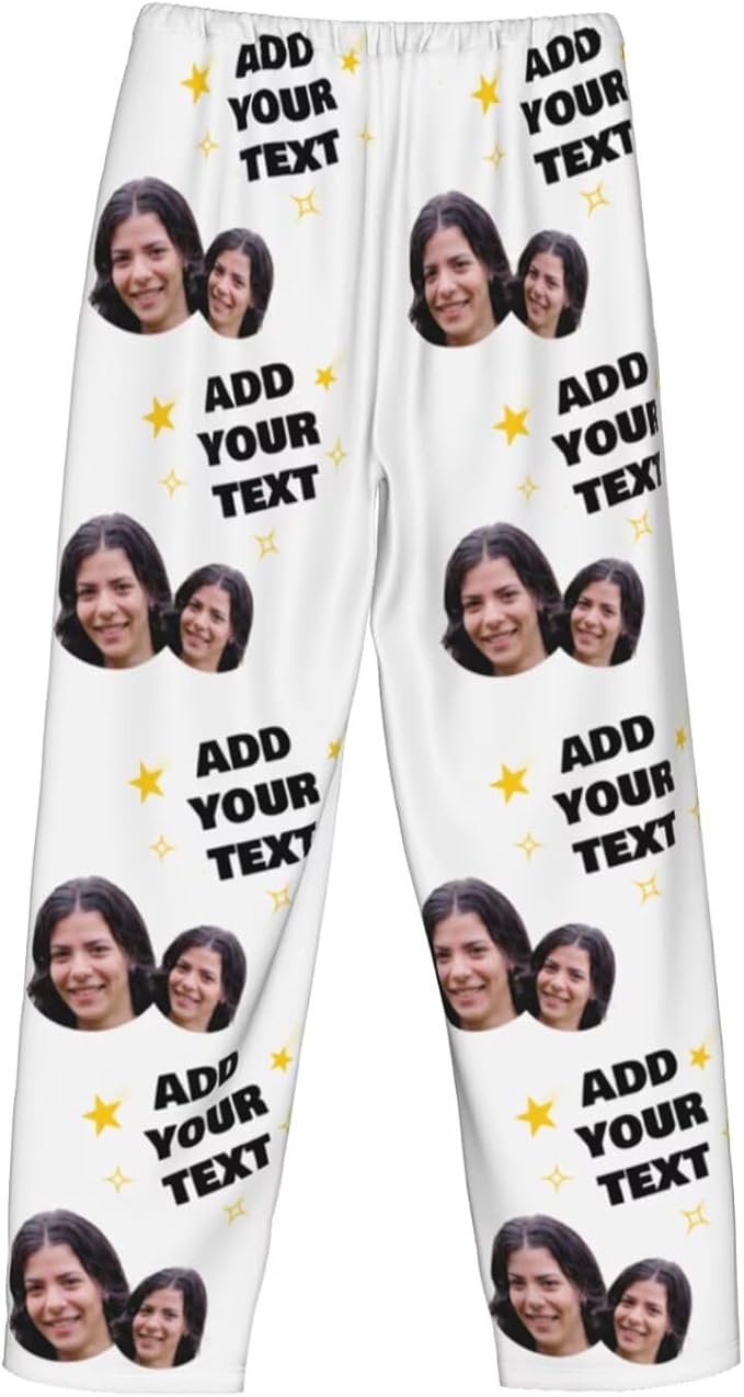 Custom Pajama Pants Personalized Pajama Bottoms With Photo Customizable Pajama For Men Women Add Your Design